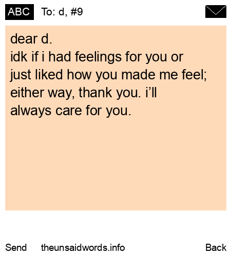 unsent message to d, #9