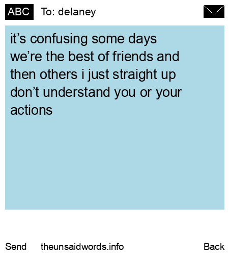 unsent message to delaney