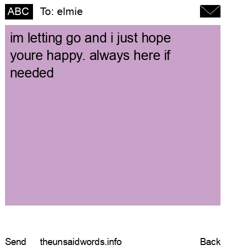 unsent message to elmie