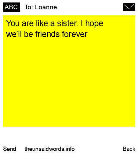 unsent message to Loanne