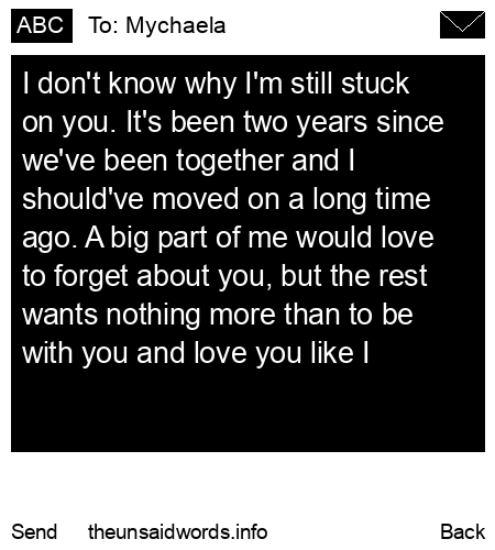 unsent message to Mychaela