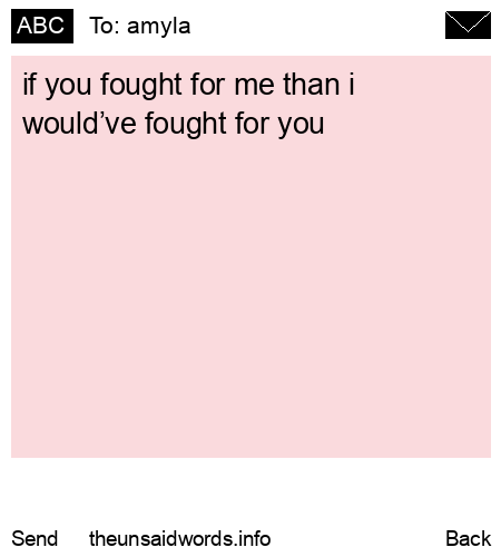 unsent message to amyla