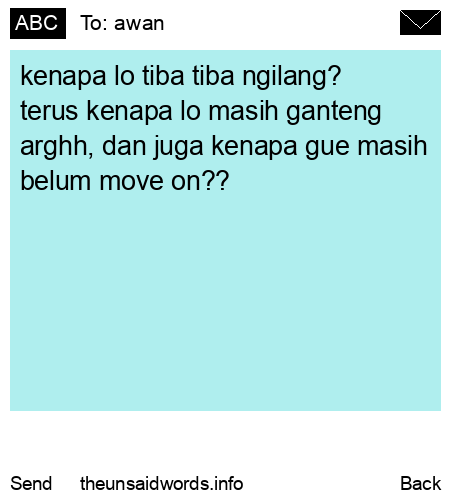 unsent message to awan