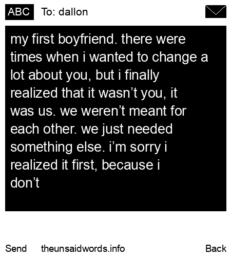 unsent message to dallon