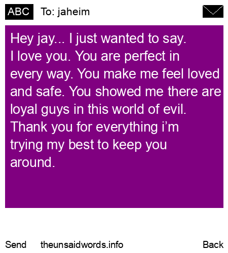 unsent message to jaheim
