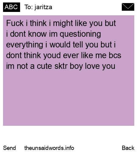 unsent message to jaritza