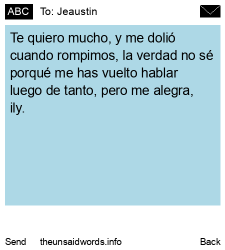 unsent message to Jeaustin