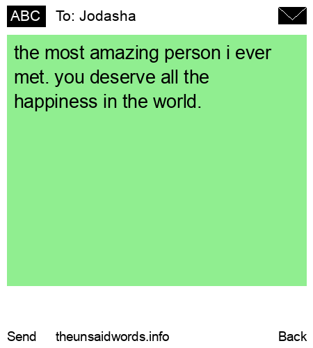 unsent message to Jodasha