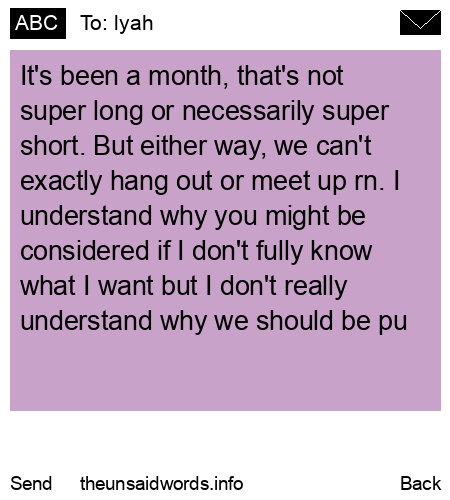 unsent message to lyah
