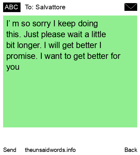 unsent message to Salvattore