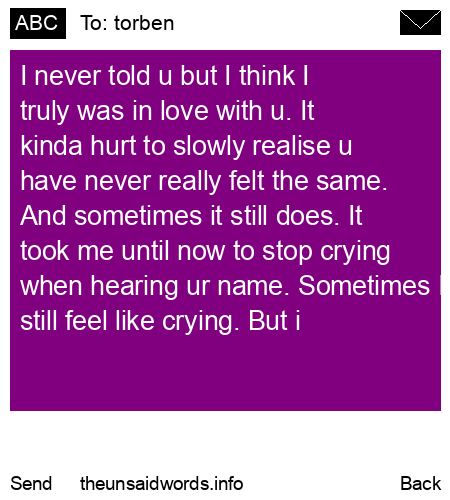 unsent message to torben