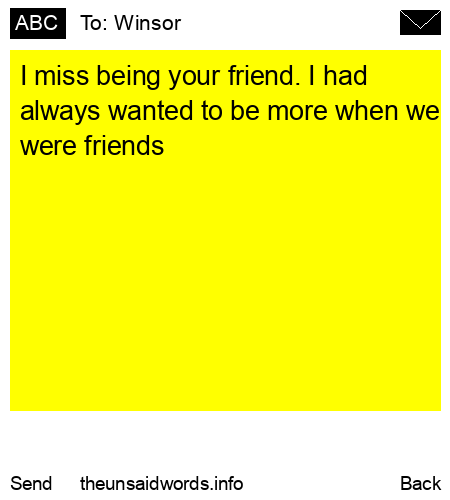 unsent message to Winsor