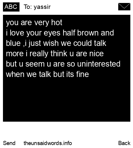 unsent message to yassir