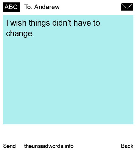 unsent message to Andarew