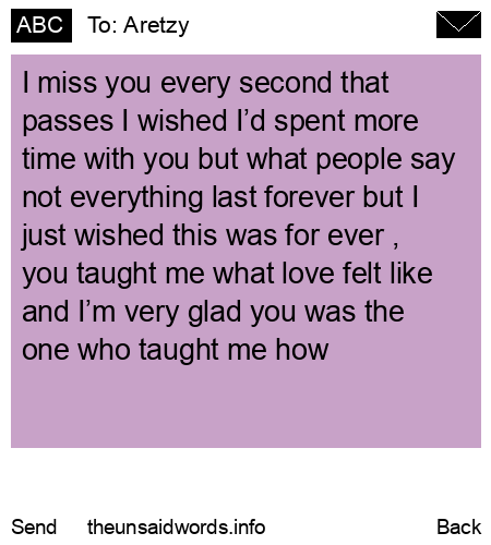 unsent message to Aretzy