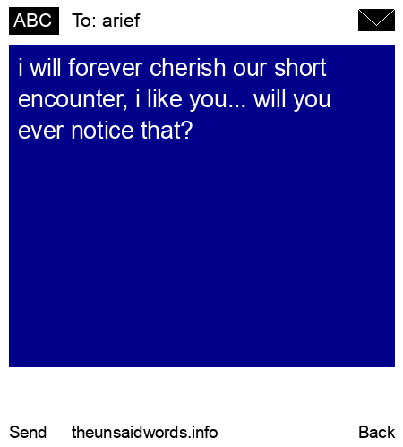 unsent message to arief