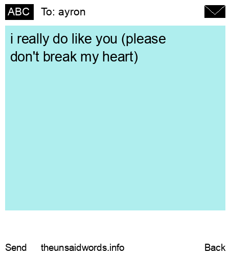 unsent message to ayron