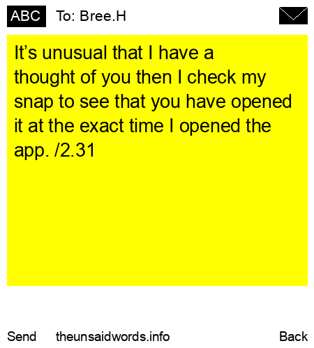 unsent message to Bree.H