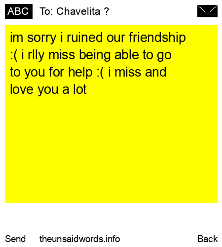 unsent message to Chavelita ?
