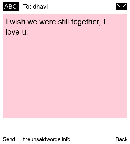 unsent message to dhavi