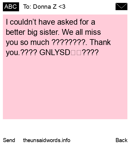 unsent message to Donna Z <3