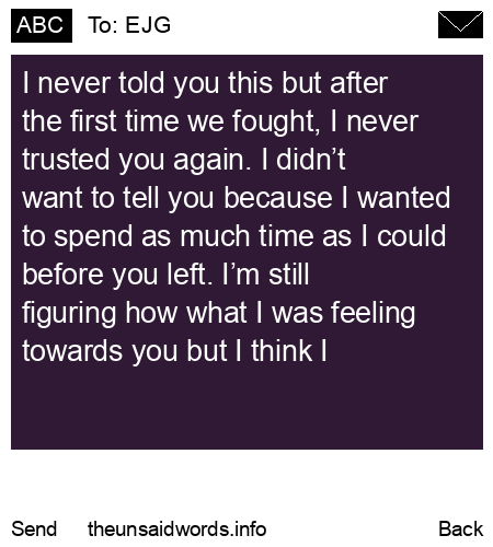 unsent message to EJG