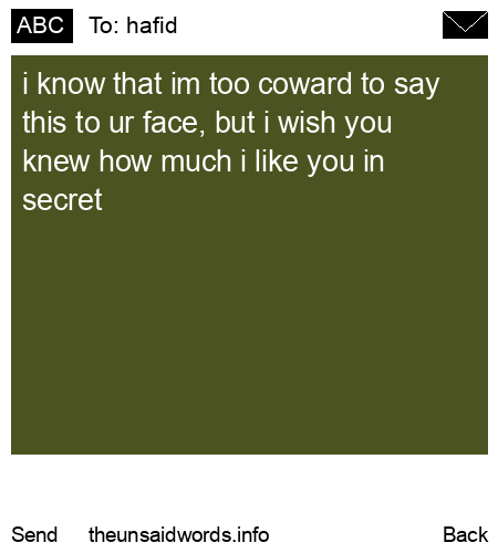unsent message to hafid