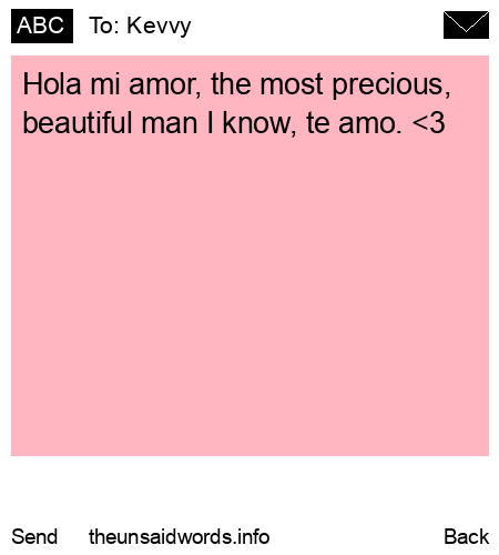 unsent message to Kevvy 