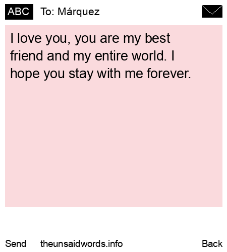 unsent message to Márquez