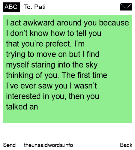 unsent message to Pati