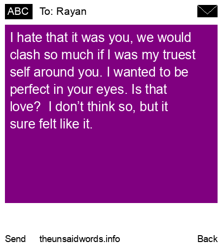 unsent message to Rayan
