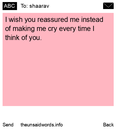 unsent message to shaarav