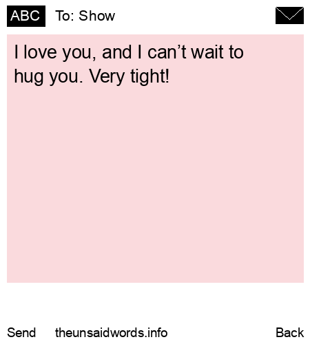 unsent message to Show