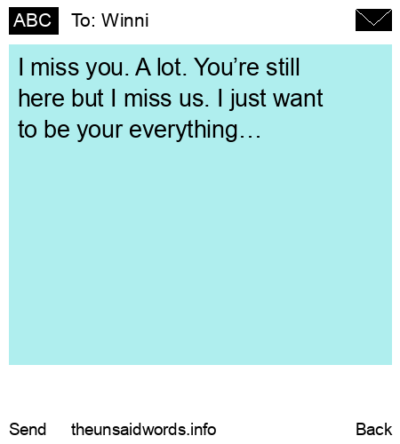 unsent message to Winni