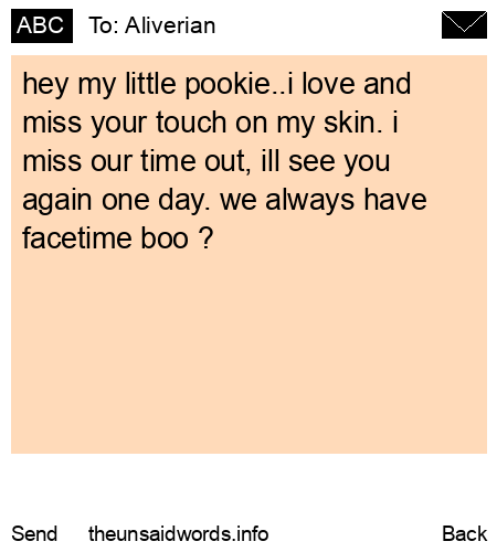 unsent message to Aliverian