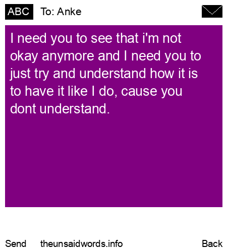 unsent message to Anke
