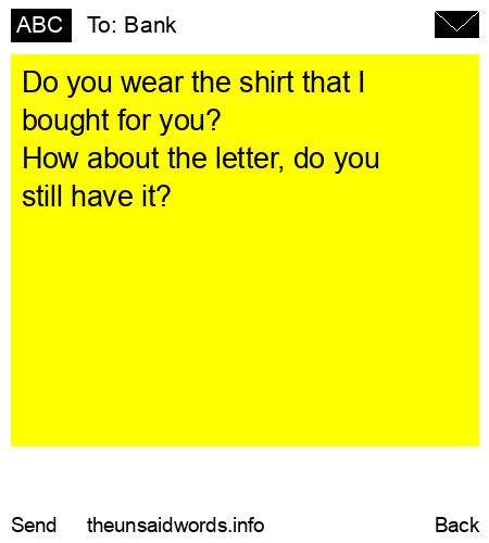 unsent message to Bank