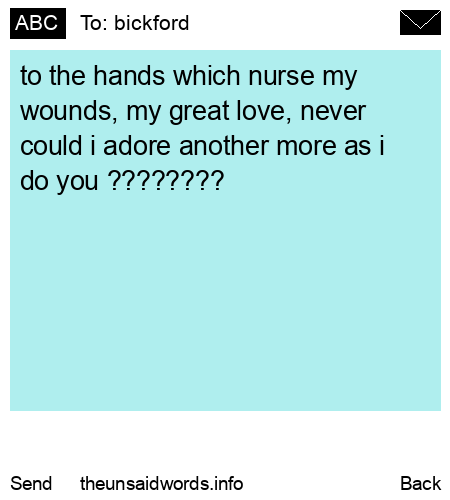 unsent message to bickford