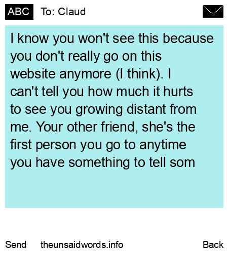 unsent message to Claud