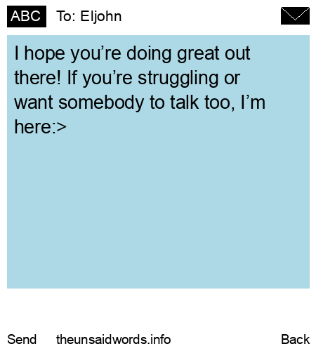 unsent message to Eljohn