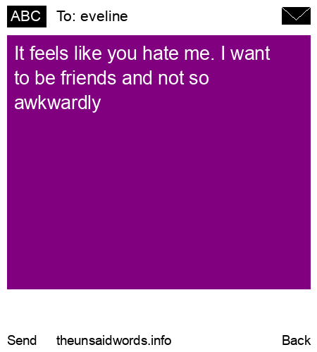 unsent message to eveline