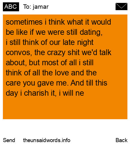 unsent message to jamar