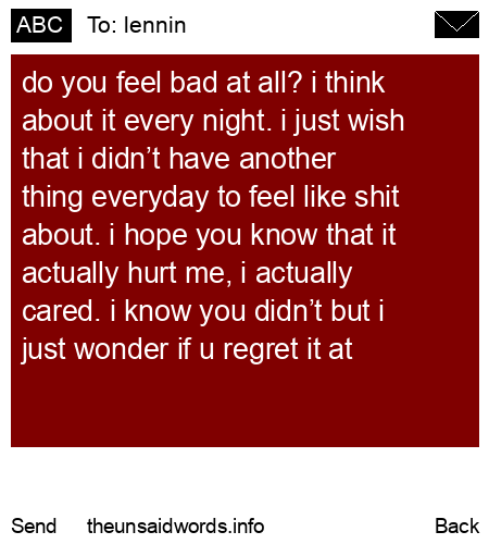 unsent message to lennin