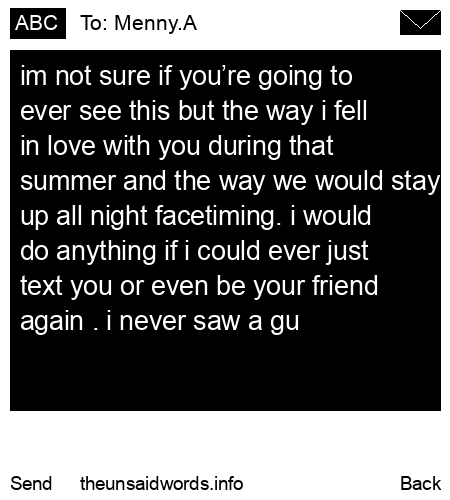 unsent message to Menny.A