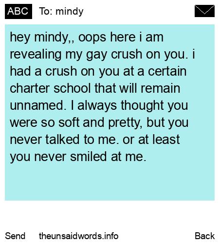 unsent message to mindy