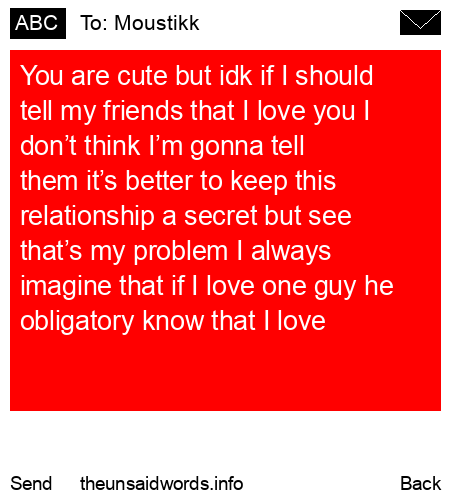 unsent message to Moustikk