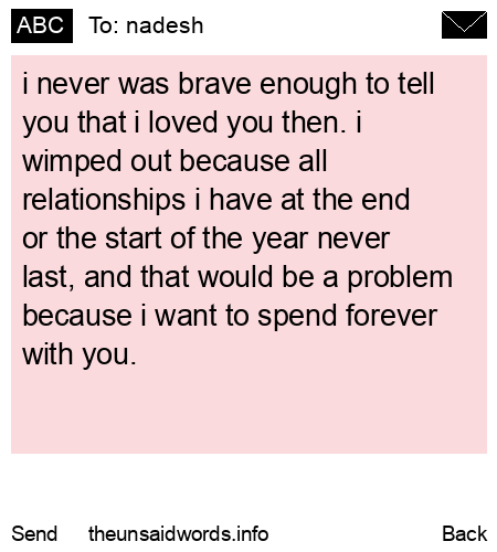 unsent message to nadesh