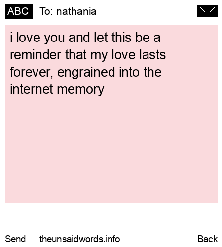 unsent message to nathania