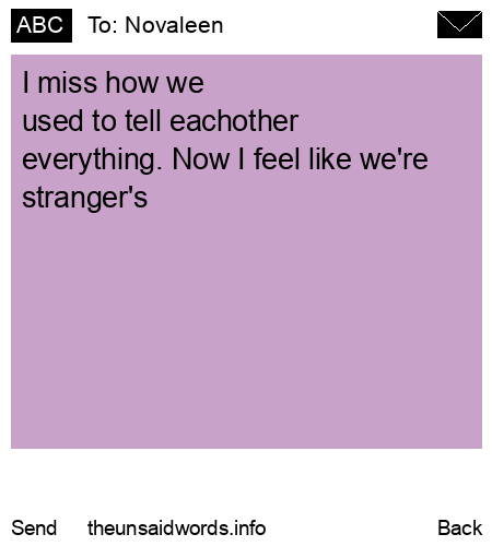 unsent message to Novaleen 