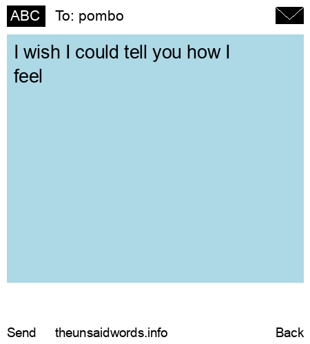 unsent message to pombo
